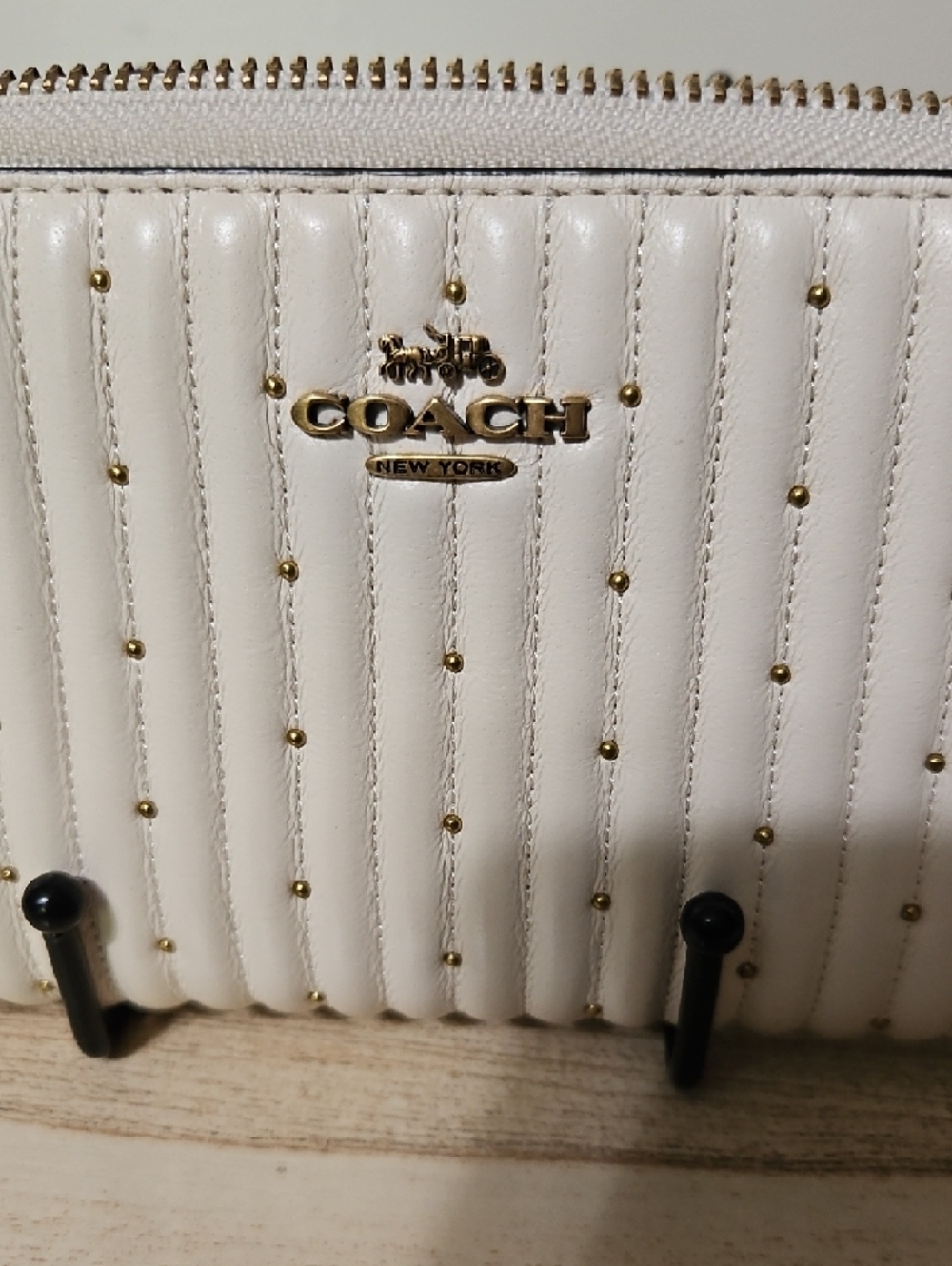 Coach NWOT Studded Quilted Long Zip Wallet - Picture 9 of 9